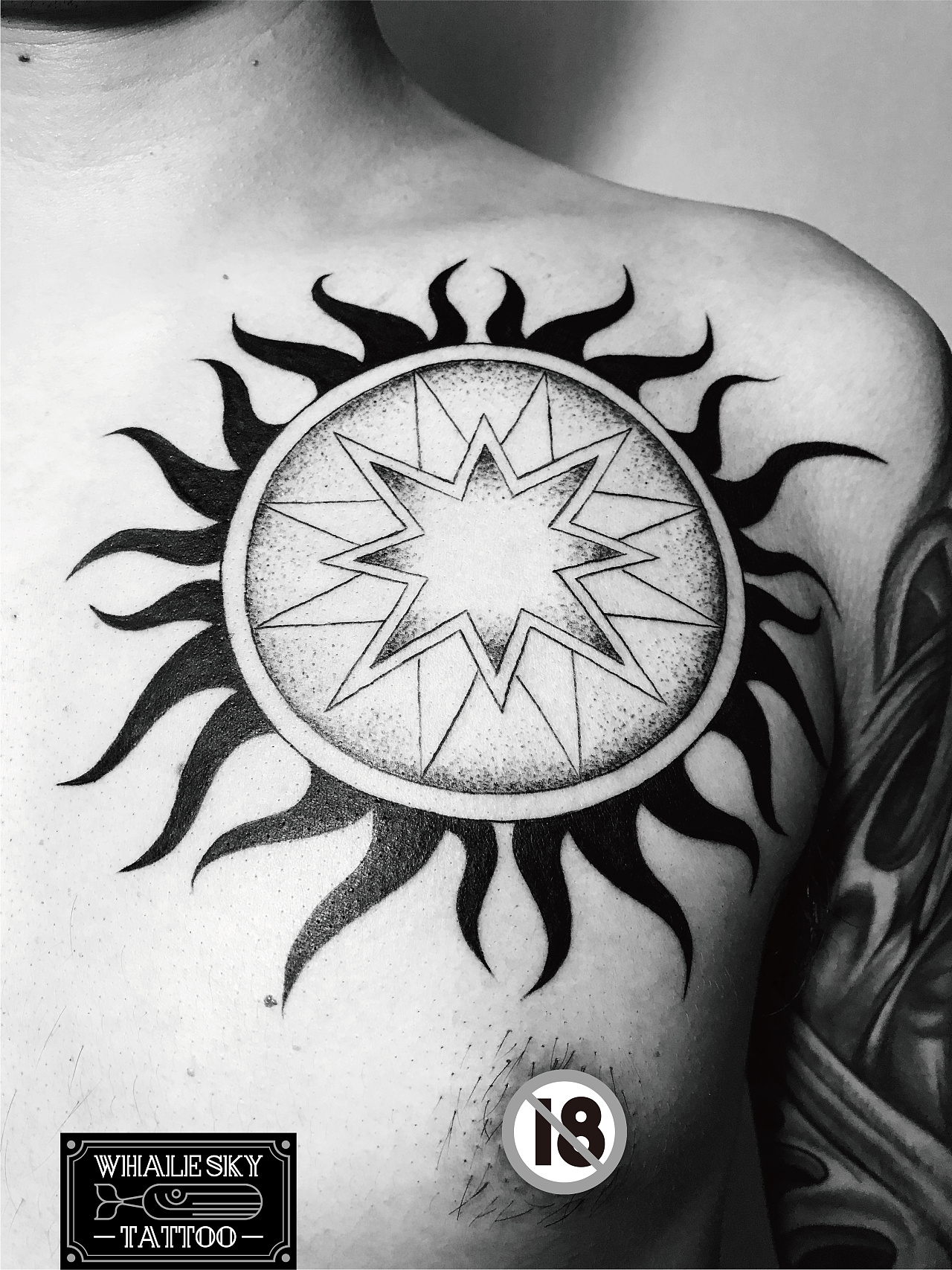 太阳纹身抽象纹身|手工艺|其他手工|刺青师大龙 - 原创作品 - 站酷 (ZCOOL)