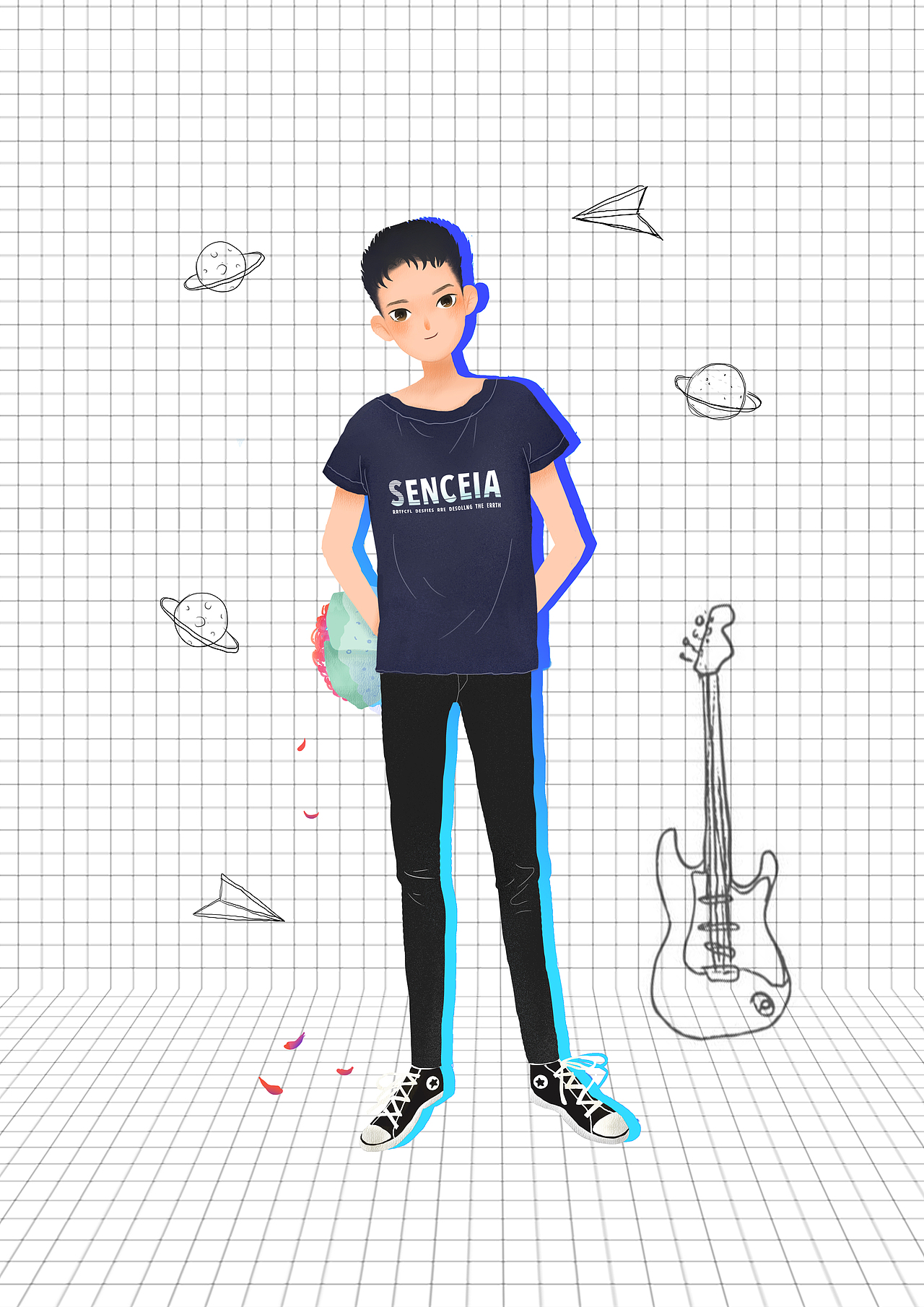 人物插画小情侣（图ZMTIyNTY0MDk2） - 创作习作 - 站酷设计师费费有点废原创素材 - 站酷ZCOOL