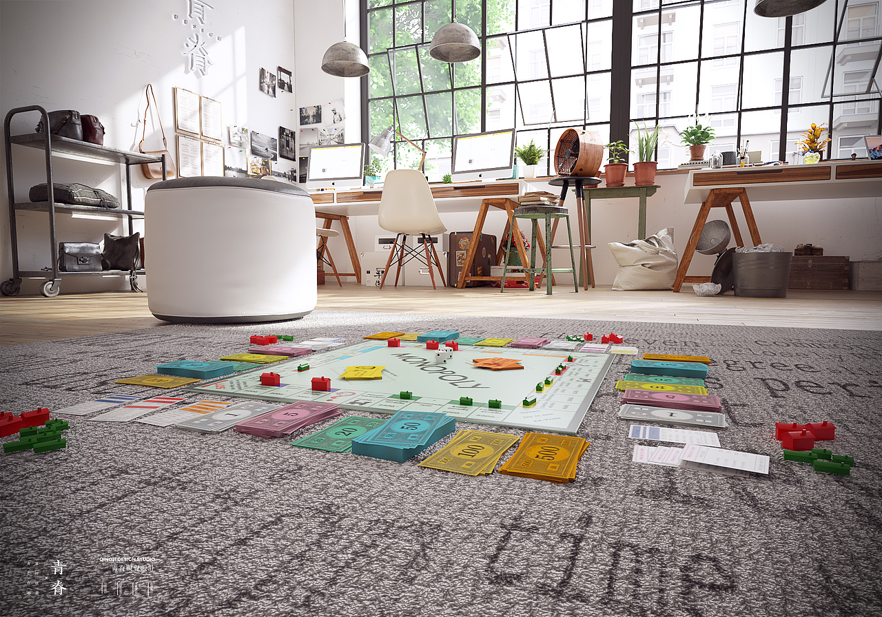 青脊·Design studio丨工作室场景（图ZNzgwOTEzNjg=） - 建筑/空间 - 站酷设计师日丨天原创素材 - 站酷ZCOOL