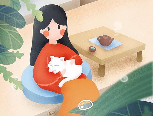 二十四节气之白露】白露秋风降 撸猫正当时（个人主页-ZNTUwNjI1NTI=） - 创作习作 - 站酷设计师_黄小邪原创素材 - 站酷ZCOOL