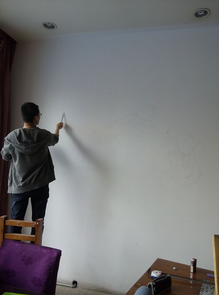 太原大花布烤肉餐厅墙绘