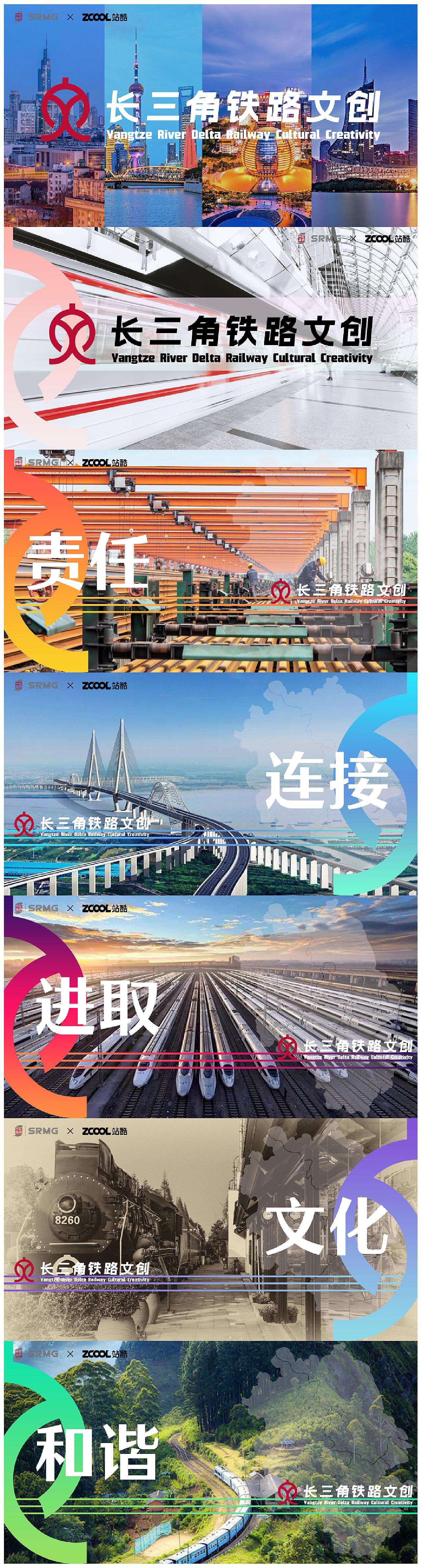 长三角铁路文创品牌logo 赋北 站酷ZCOOL