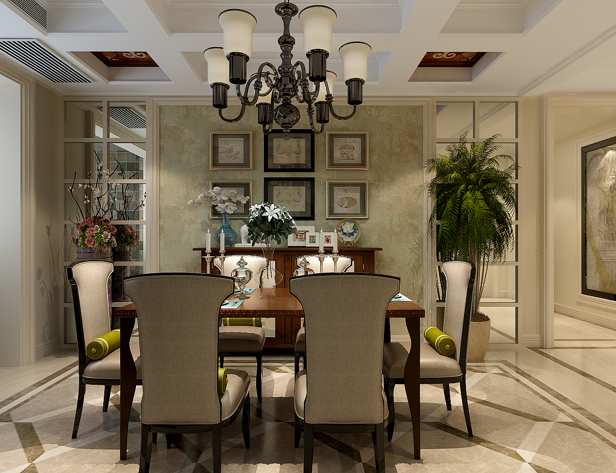 【保定金舍装饰】府上小区170平简欧风格效果图