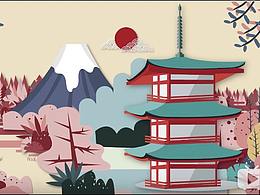 日本旅行信息图形设计