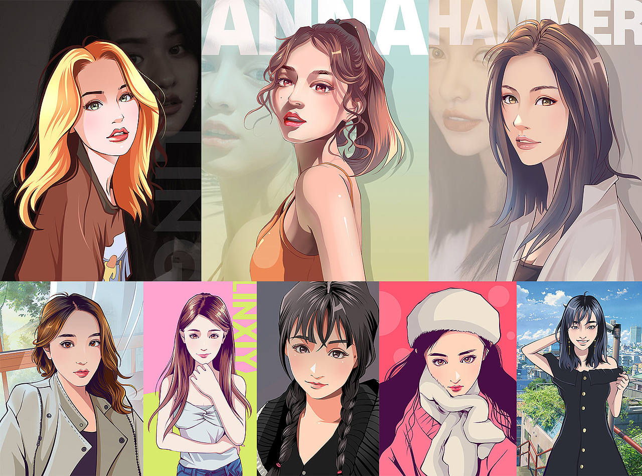 【2019】人像插画漫画总结（图ZMTk0MjExNzI0） - 创作习作 - 站酷设计师漫画屋橘子原创素材 - 站酷ZCOOL