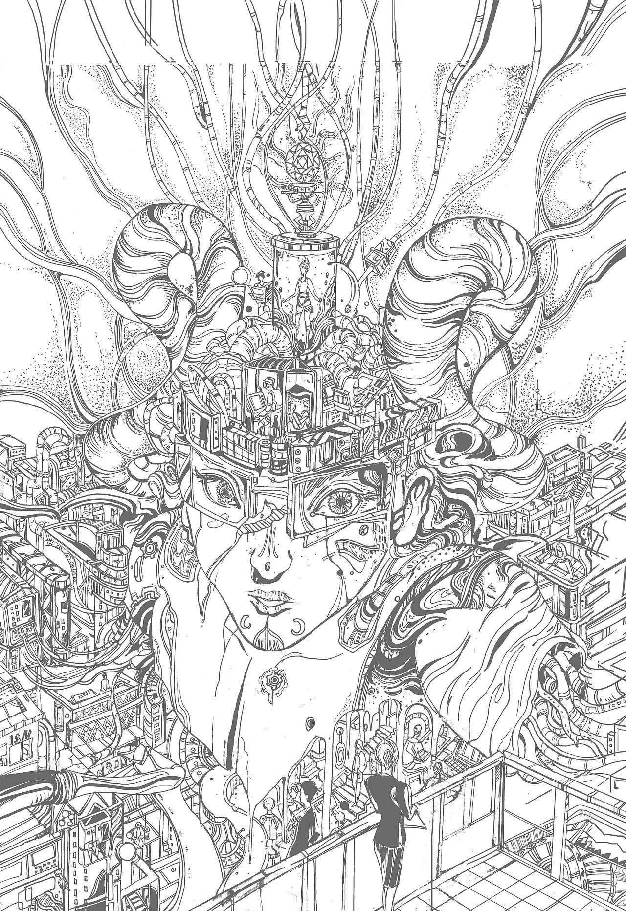 插画「新时代生化人」还又平时的随心线稿（图ZMTI4NzI2NTI4） - 创作习作 - 站酷设计师乘川原创素材 - 站酷ZCOOL