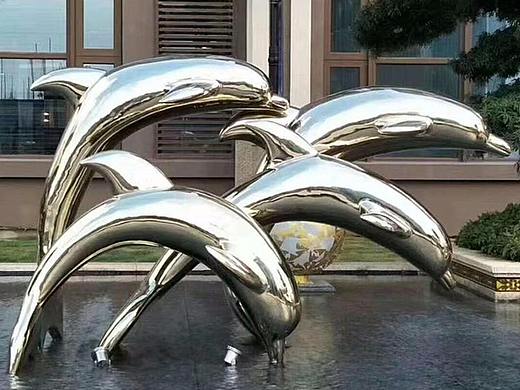 不锈钢海豚雕塑设计施工厂家