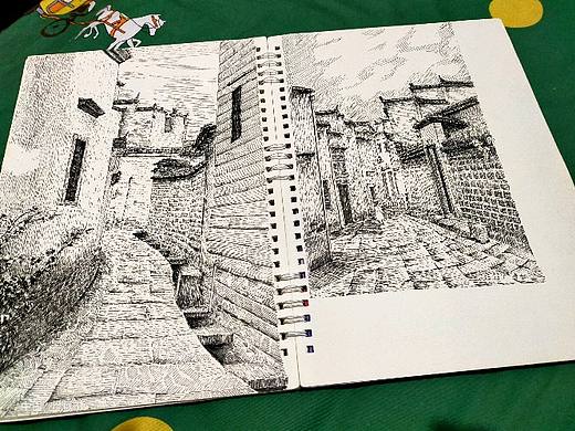 钢笔画＆古镇 老街