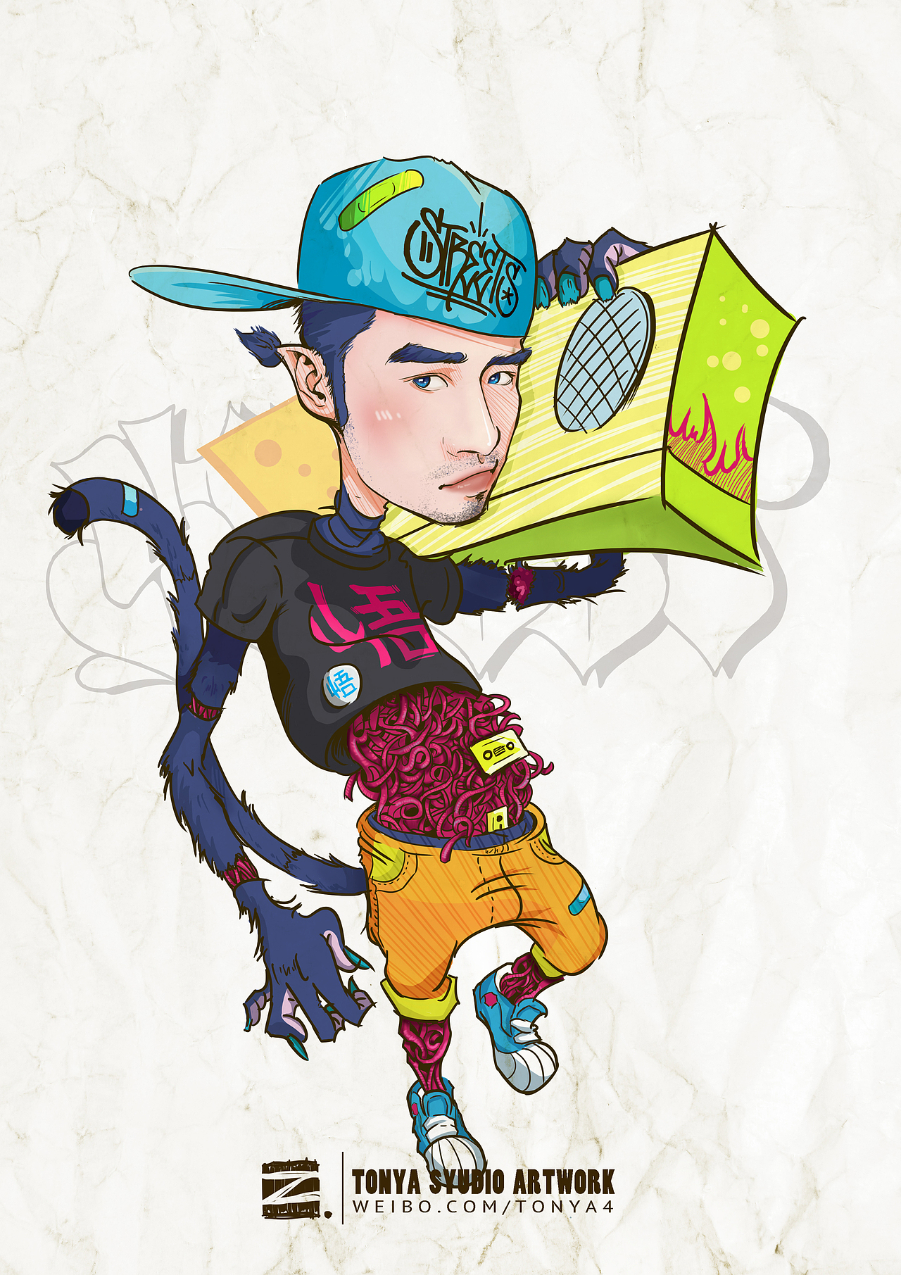 【练手系列】骚骚的自画像+许久之前练手小插画（图ZNTY1MTM3NjA=） - 创作习作 - 站酷设计师tonya_4原创素材 - 站酷ZCOOL