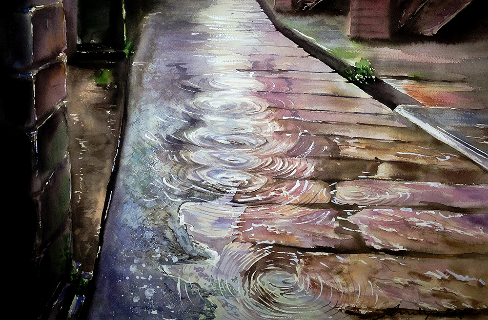水彩 雨（图ZMTAzMjA2NjA4） - 绘画 - 站酷设计师时雨美术RAINART原创素材 - 站酷ZCOOL