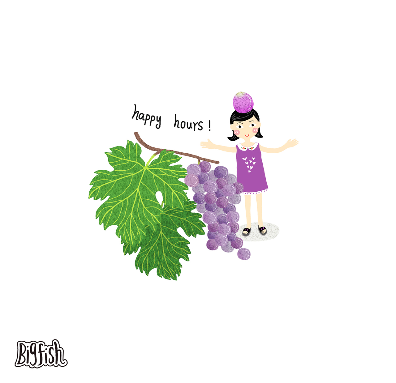 猫空烟台手绘明信片（图ZMjExMDY0MTY=） - 商业插画 - 站酷设计师Bigfish大鱼君原创素材 - 站酷ZCOOL
