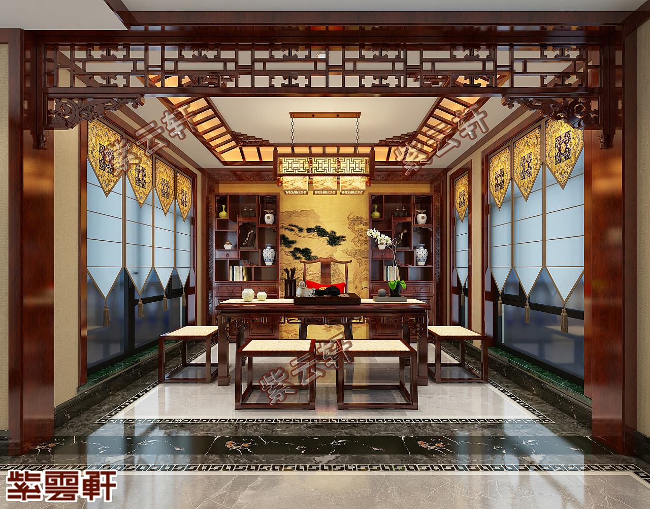 古典中式风格别墅——充满艺术风采的殿堂|空间|家装设计|紫云轩中式