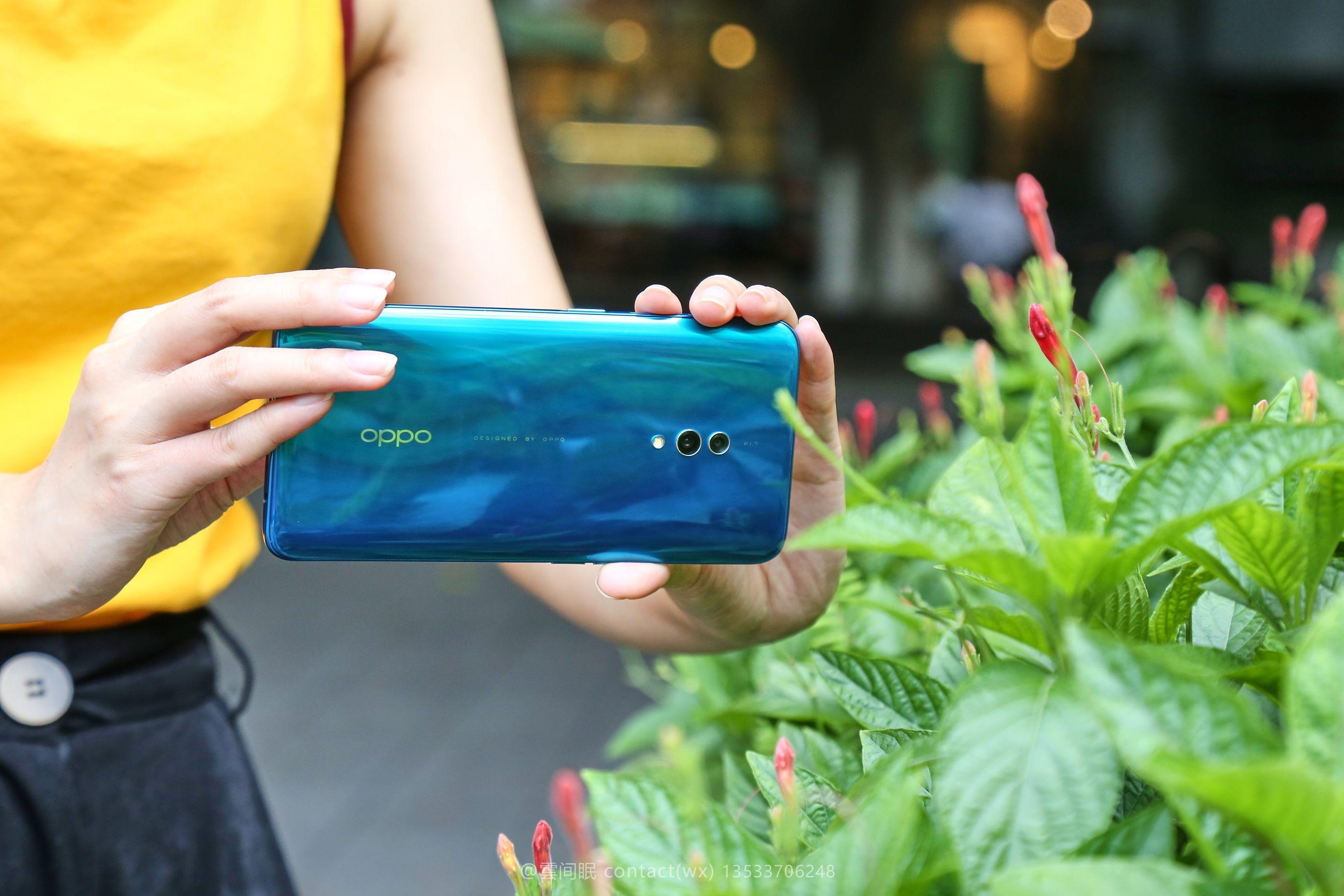 oppo k3 电波蓝 手机 外拍场景图