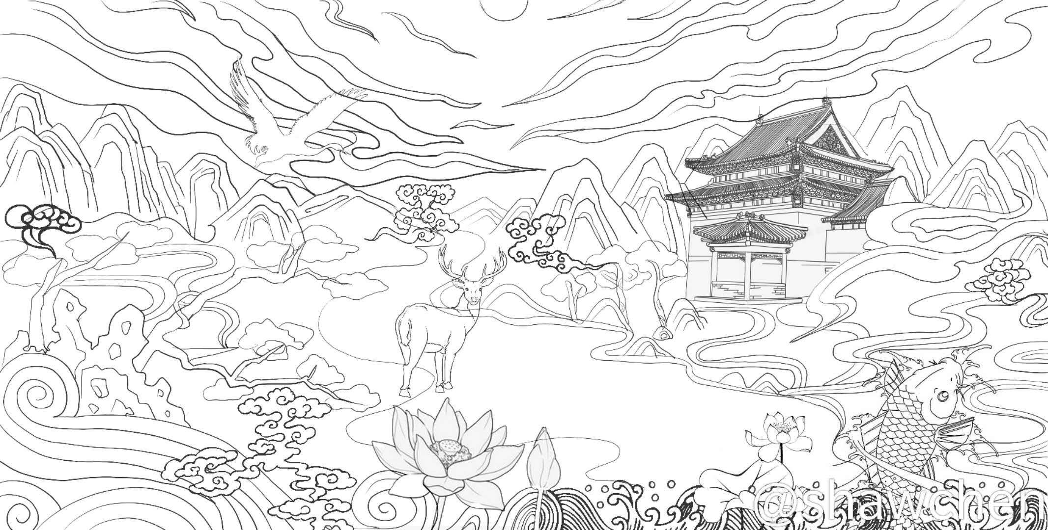 国潮插画系 vi设计