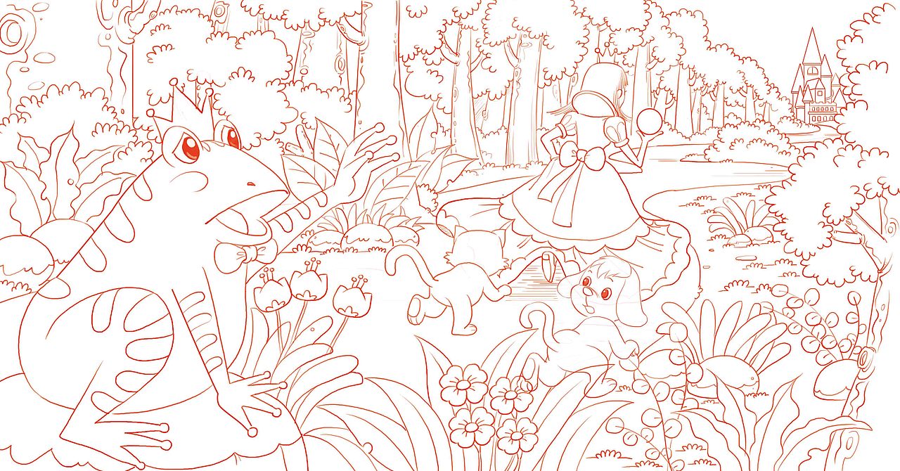 工作时画的一些儿插线稿