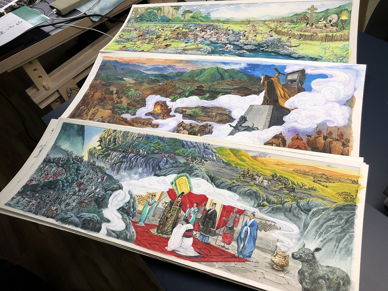 手绘中国历史长卷部分作品展示