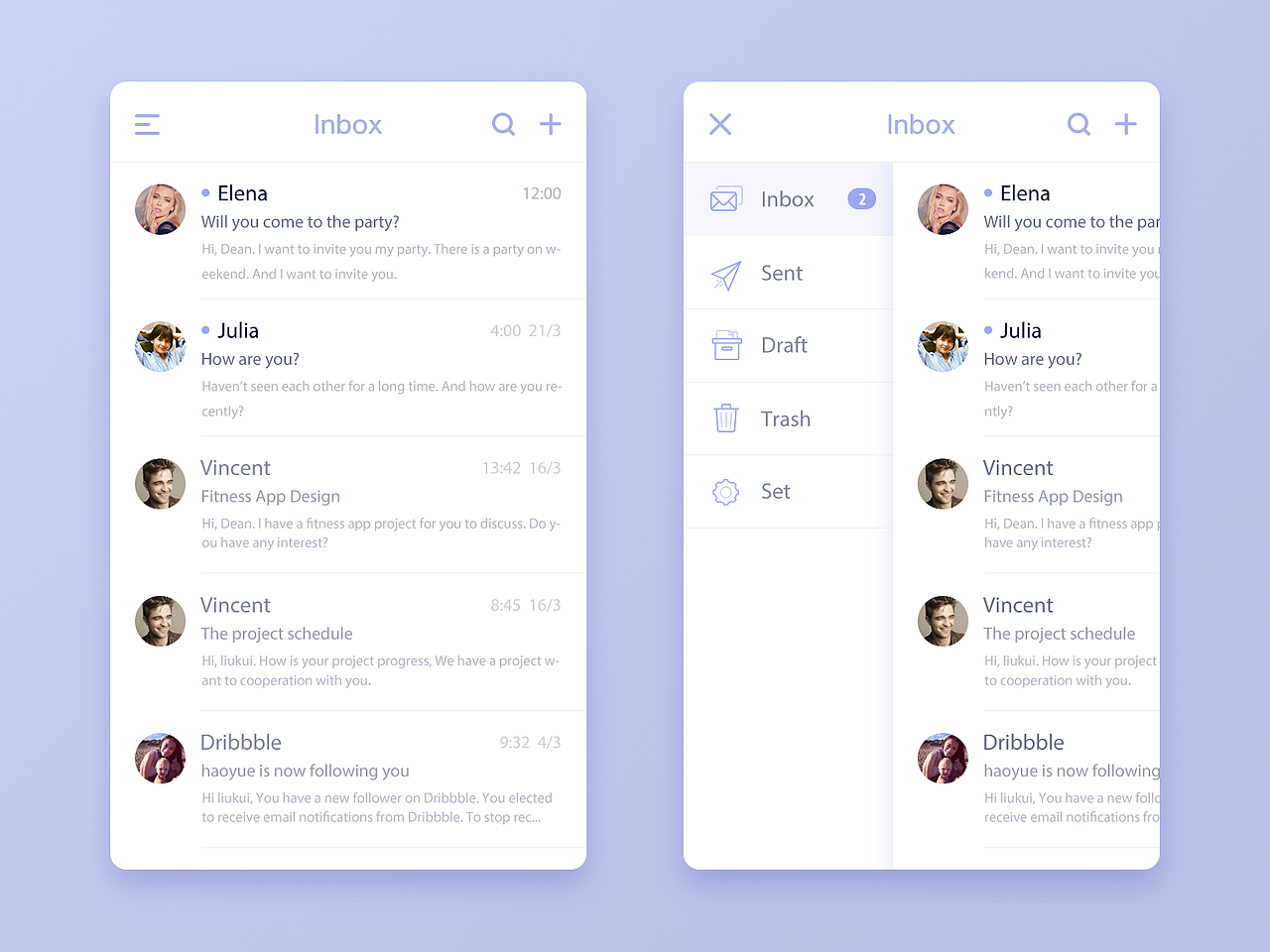 邮件app界面设计