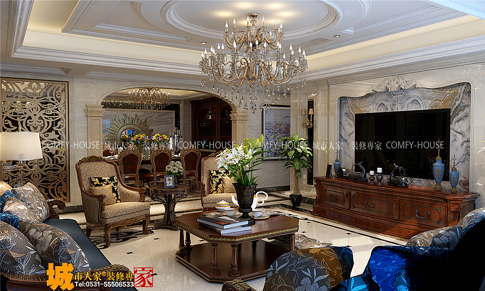 章丘山水泉城装修效果图,家一个可以停靠港湾