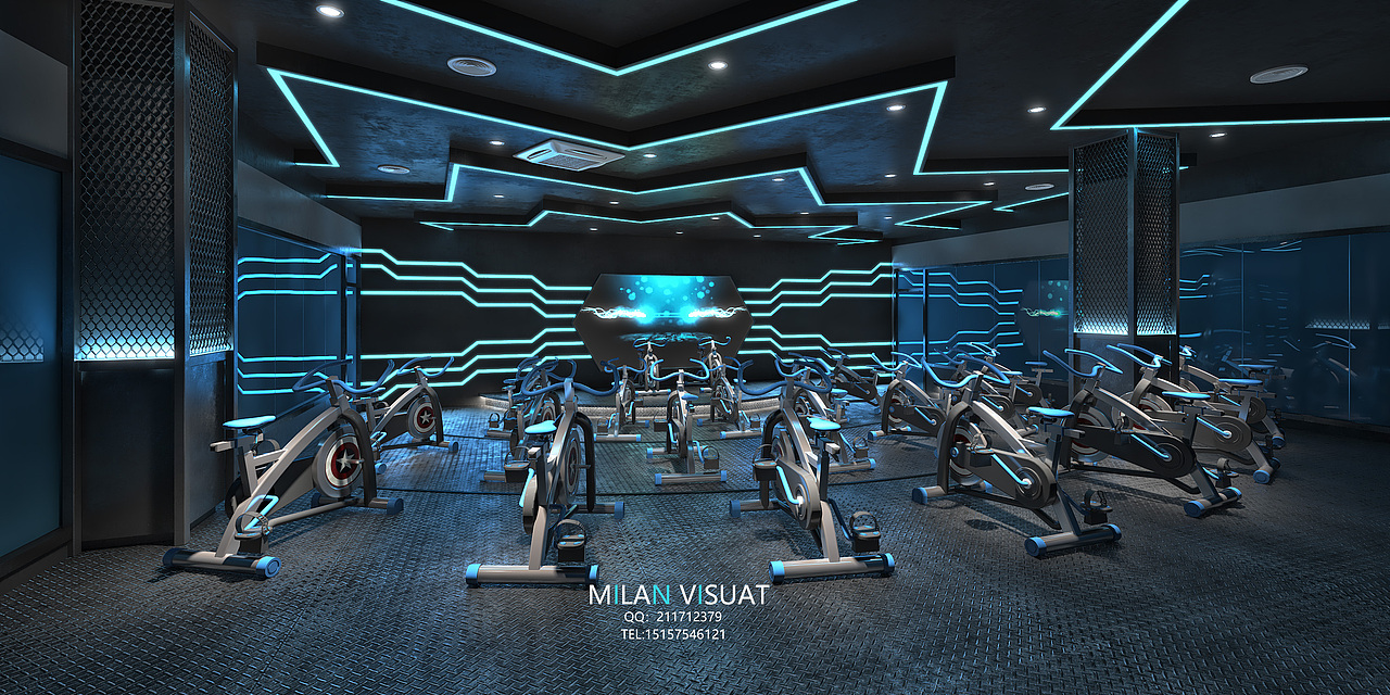 炫酷健身房（图ZMTI0Mjc3NTQw） - 家装设计 - 站酷设计师MILAN视觉原创素材 - 站酷ZCOOL