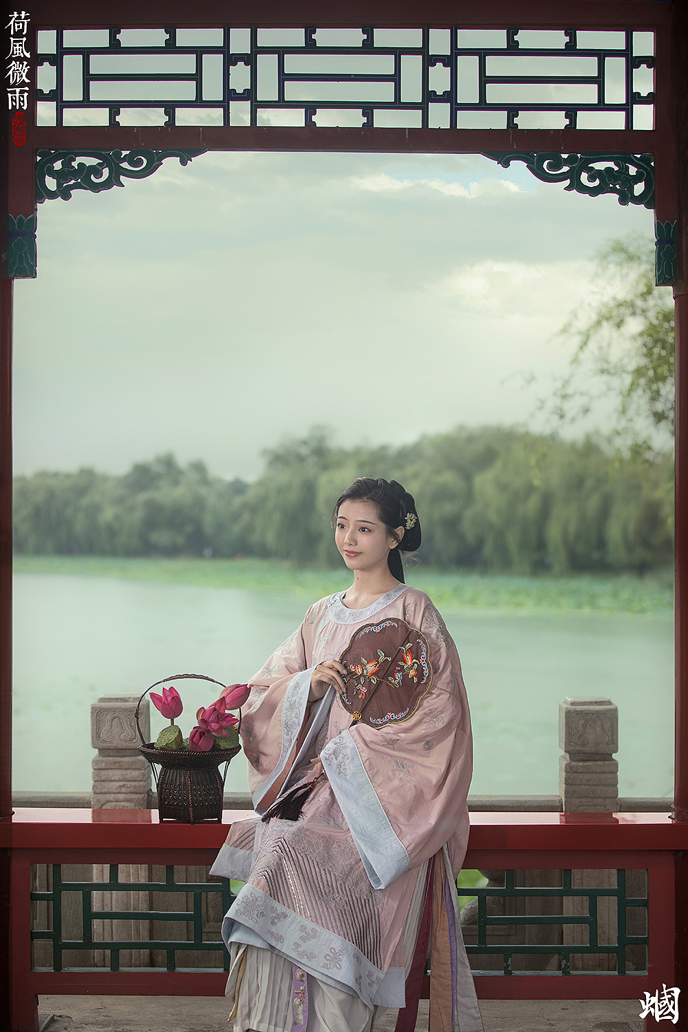 荷风微雨