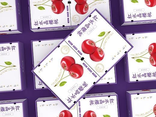 樱桃车厘子包装盒水果通用包装盒超市食品节日礼盒唯美