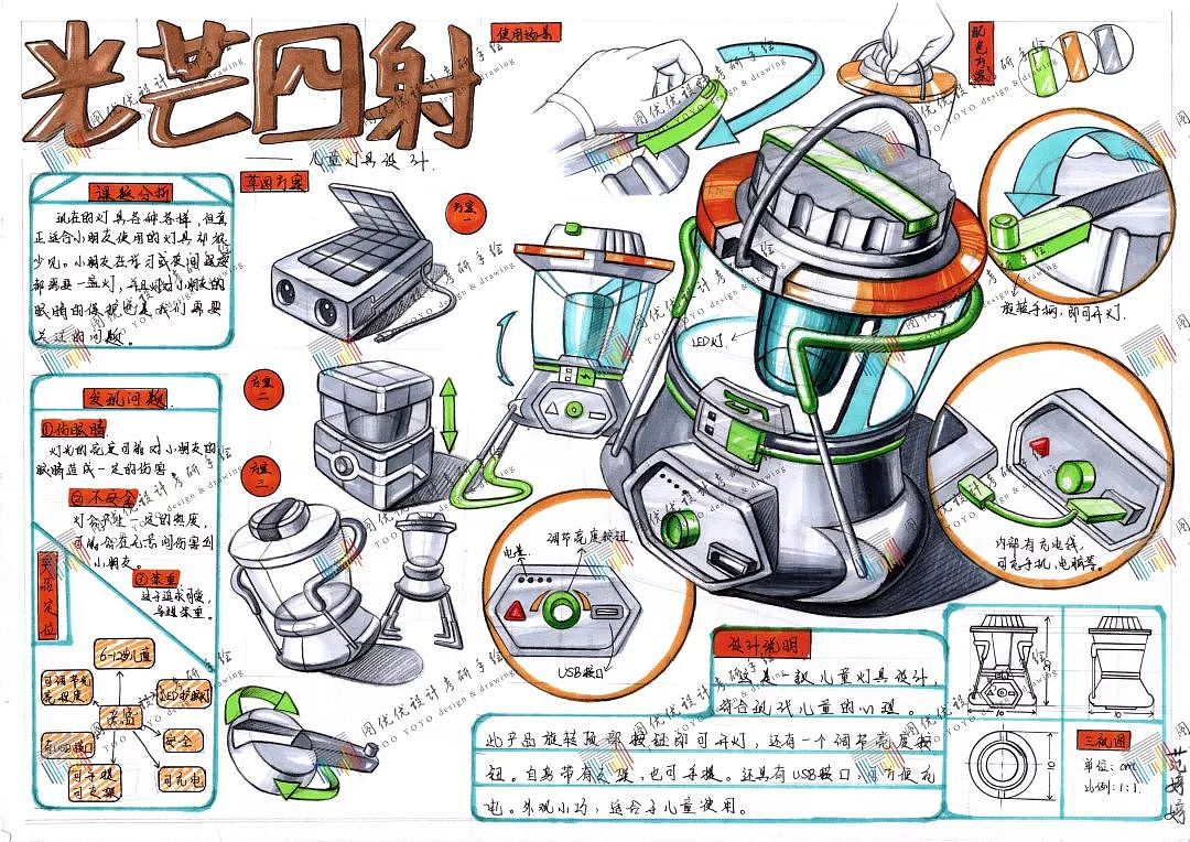 工业设计手绘快题设计 天津考研手绘 图优优工业设计