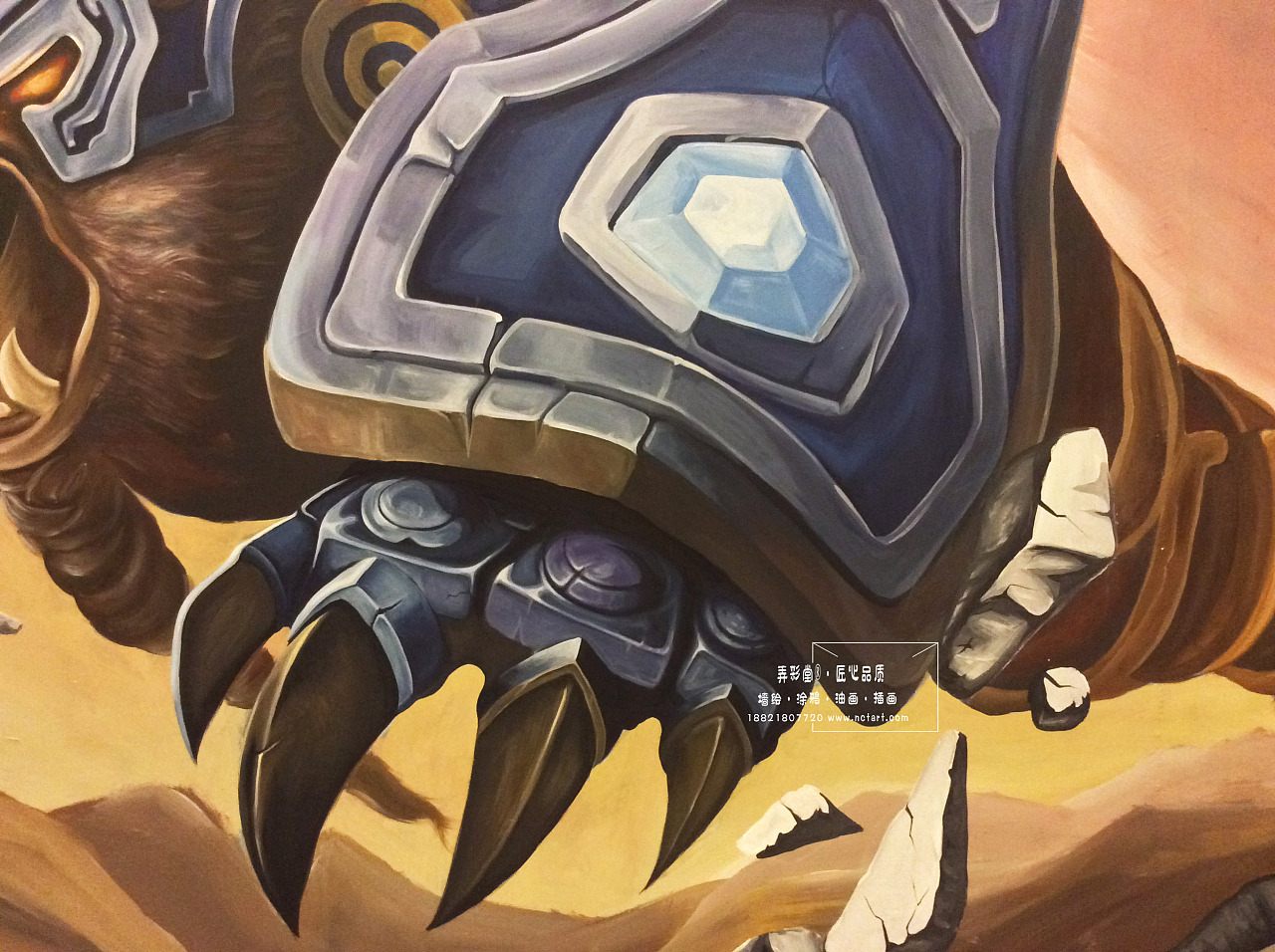 网咖3d立体画英雄联盟3d墙绘欣赏