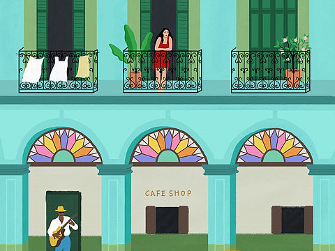 古巴｜哈瓦那街头（个人主页-ZNjQ2NzUzOTI=） - 艺术插画 - 站酷设计师Jerriswen原创素材 - 站酷ZCOOL