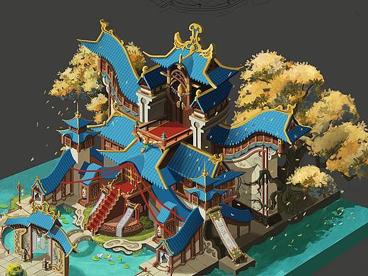 古风场景，古风建筑原画