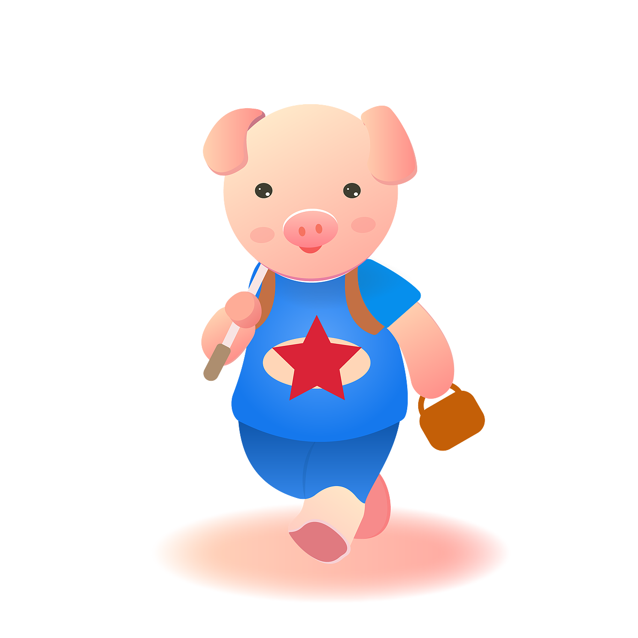 快乐小猪（图ZMTM4MzU3MzM2） - 艺术插画 - 站酷设计师努力学习的一休原创素材 - 站酷ZCOOL