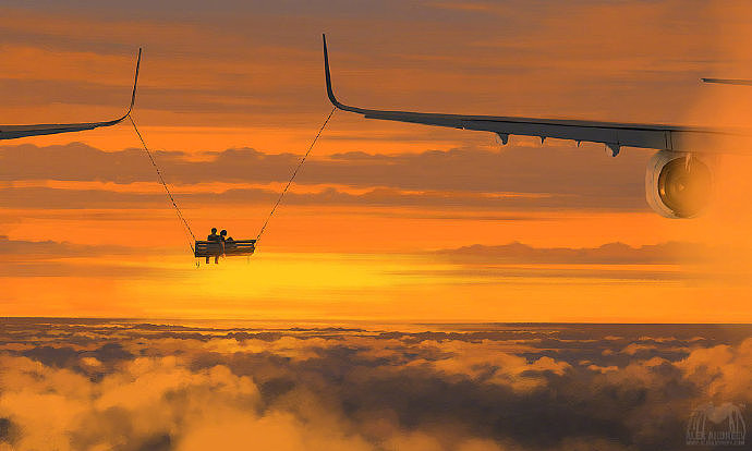 绘画丨黄昏的幻想丨插画师Alex Andreyev作品