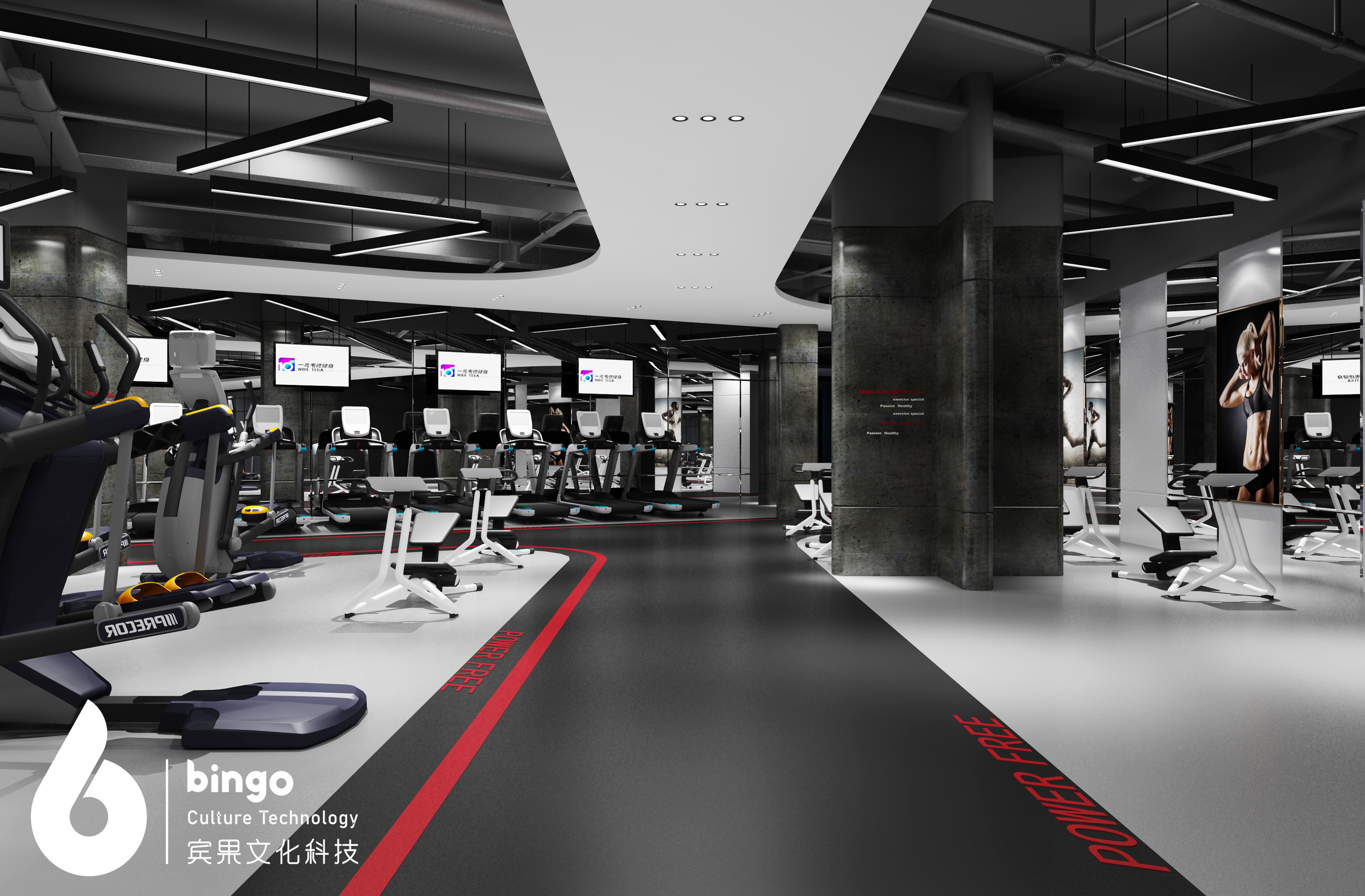 健身房 工装|空间|室内设计|bingo夏夏 - 原创作品 - 站酷 (zcool)