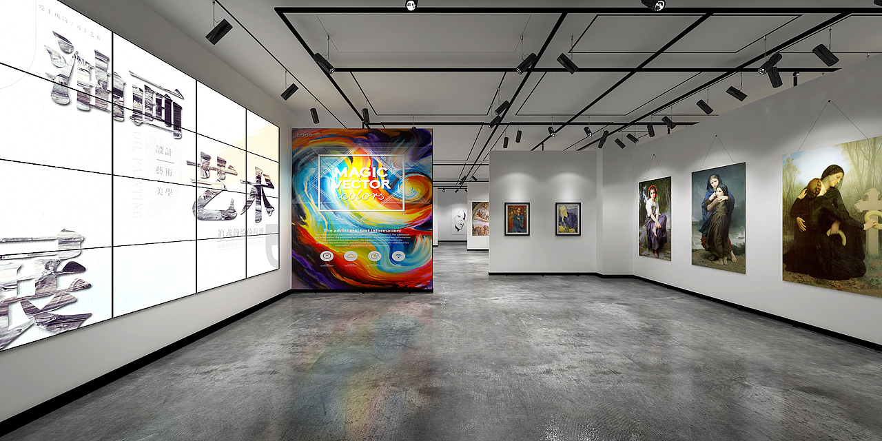 美术馆临展厅|空间|展陈设计|小嘛小二郎吖_原创作品-站酷zcool