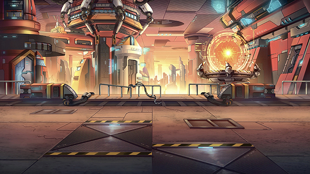 日系科幻横版场景原画