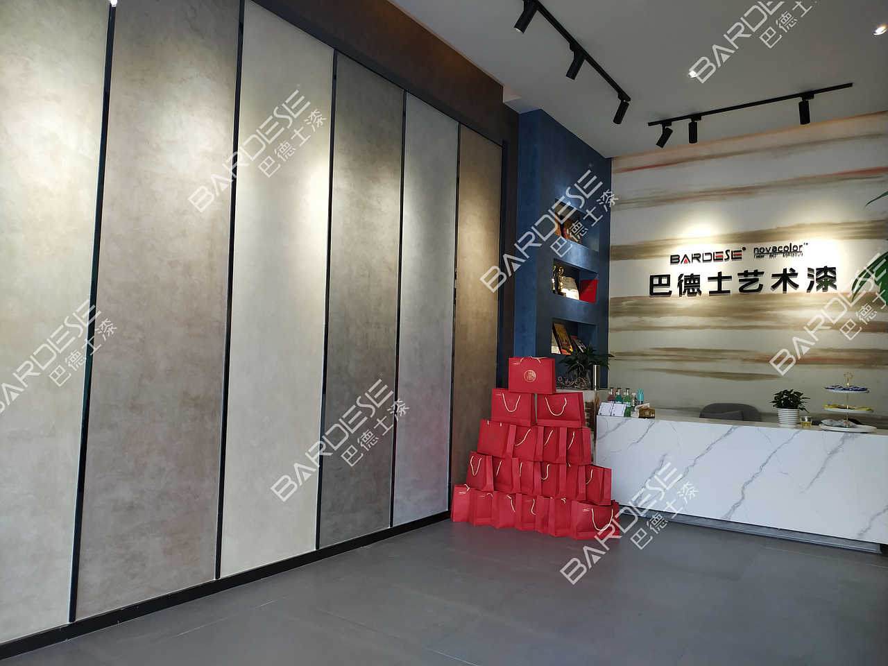 巴德士艺术漆衡阳店-艺术漆门店实景展示