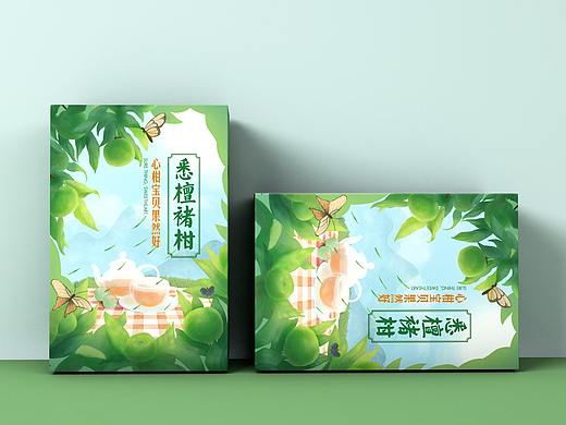 悉檀褚柑手绘包装盒设计