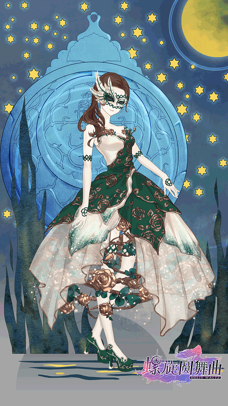 游戏《螺旋圆舞曲》装饰背景图——《四季-日夜》（图ZMTMyMTMzMzIw） - 商业插画 - 站酷设计师芈砾原创素材 - 站酷ZCOOL