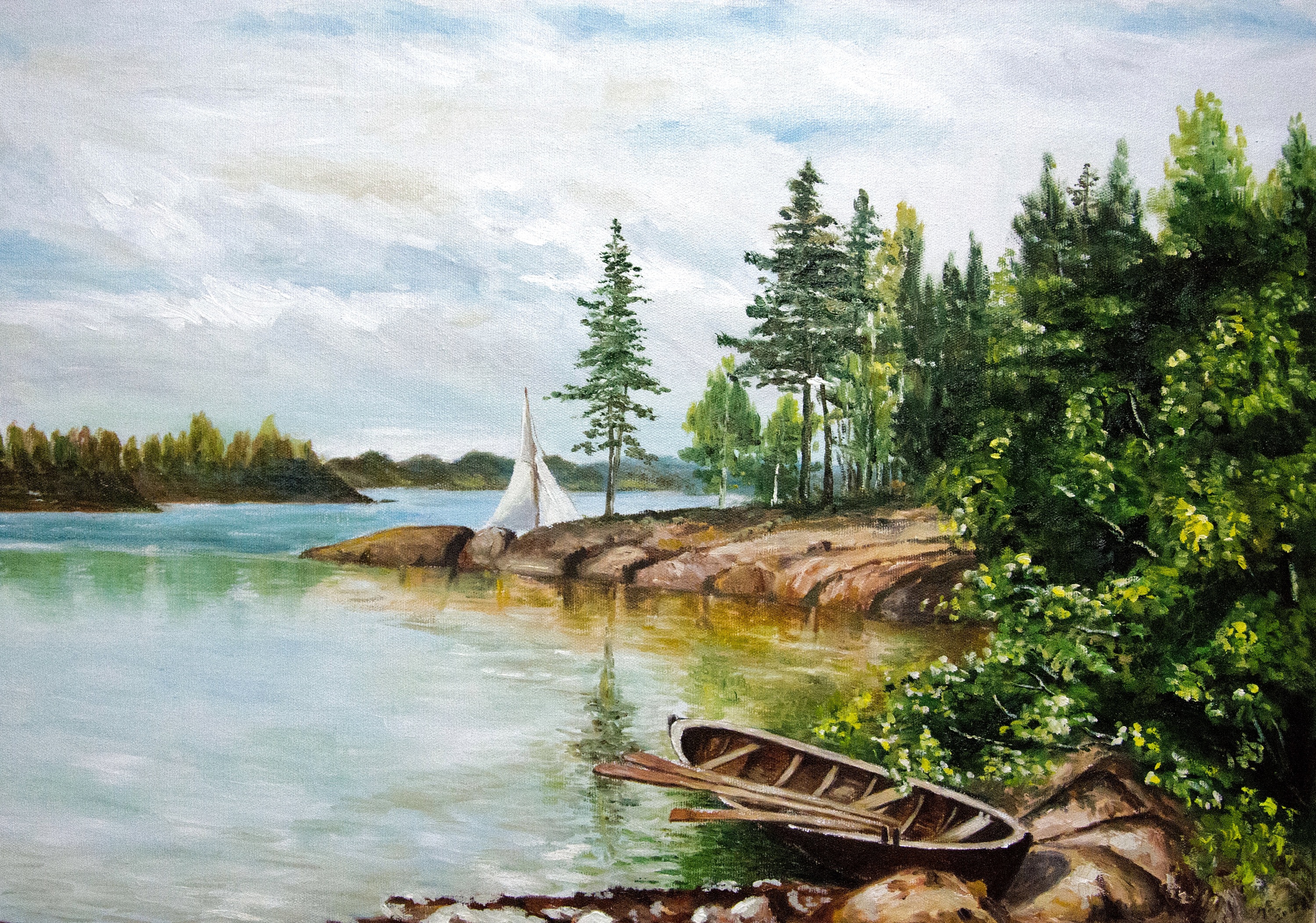 《河岸与小舟》作于2017.8.1 算是给建军节献礼么?