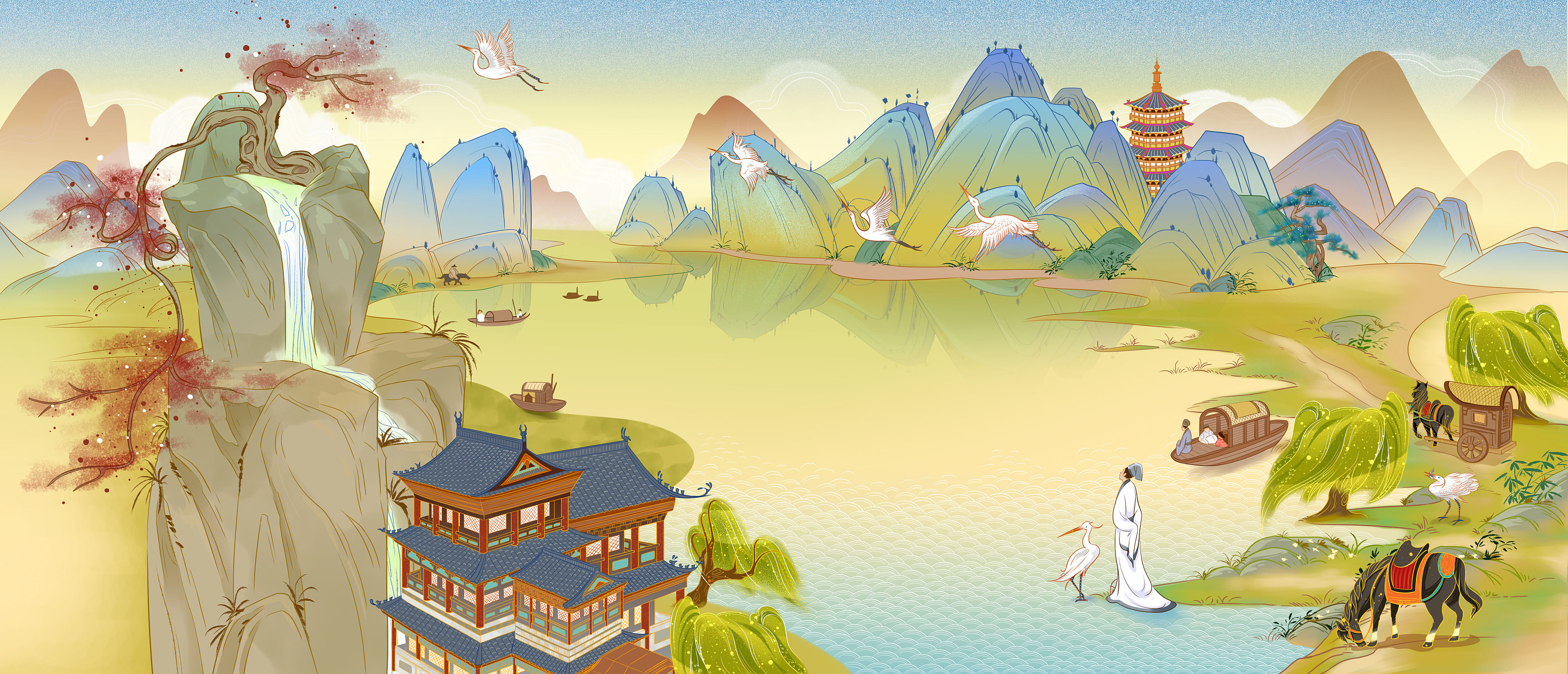 《定风波》|插画|商业插画|宅塘 - 原创作品 - 站酷 (ZCOOL)