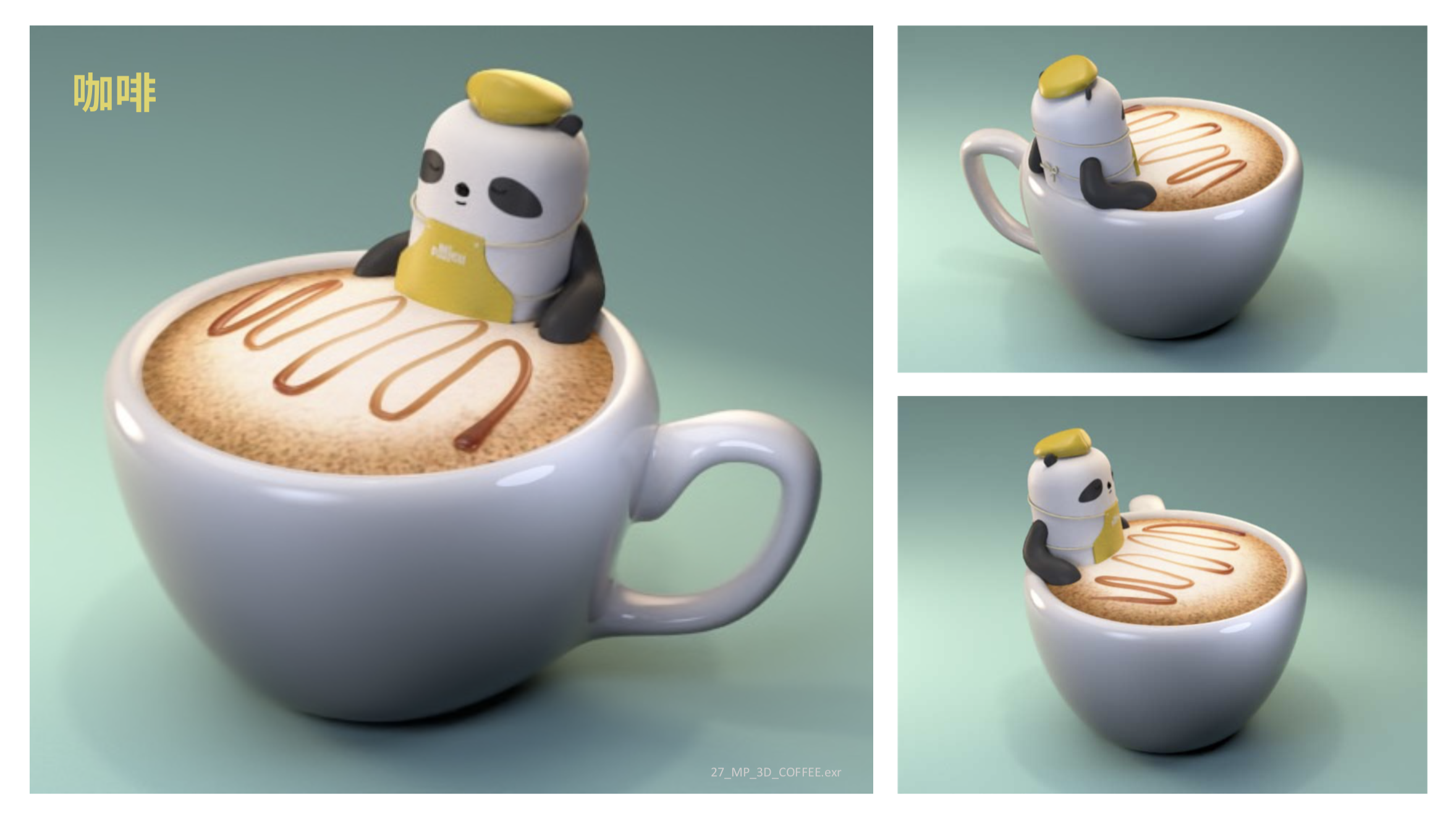 咪咕熊猫家族ip群像形象设计