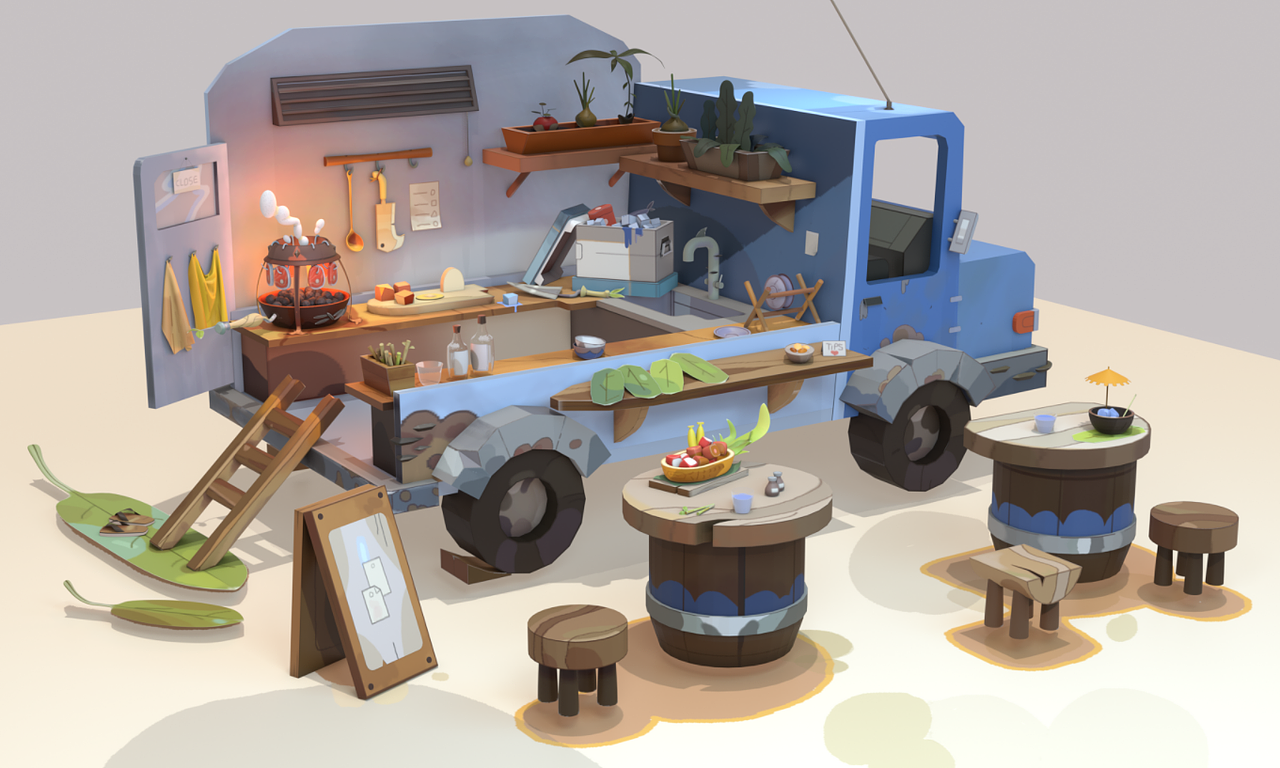 blender摆摊小车练习