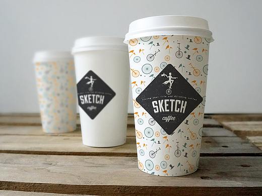 品牌设计咖啡杯纸杯设计包装设计VI样机展示模型mockup