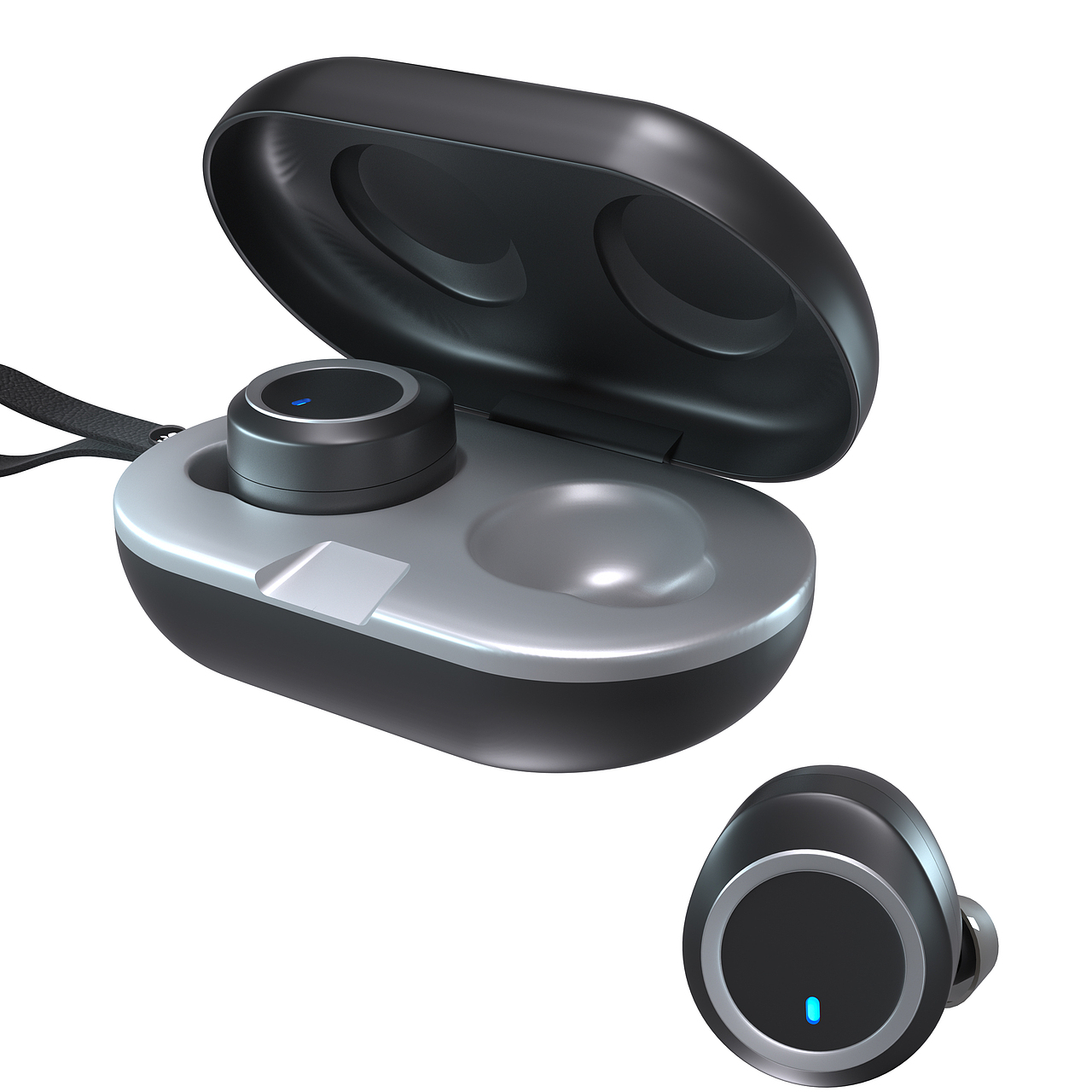 蓝牙耳机建模渲染|三维|产品|时间的旅行lms_原创作品-站酷(zcool)