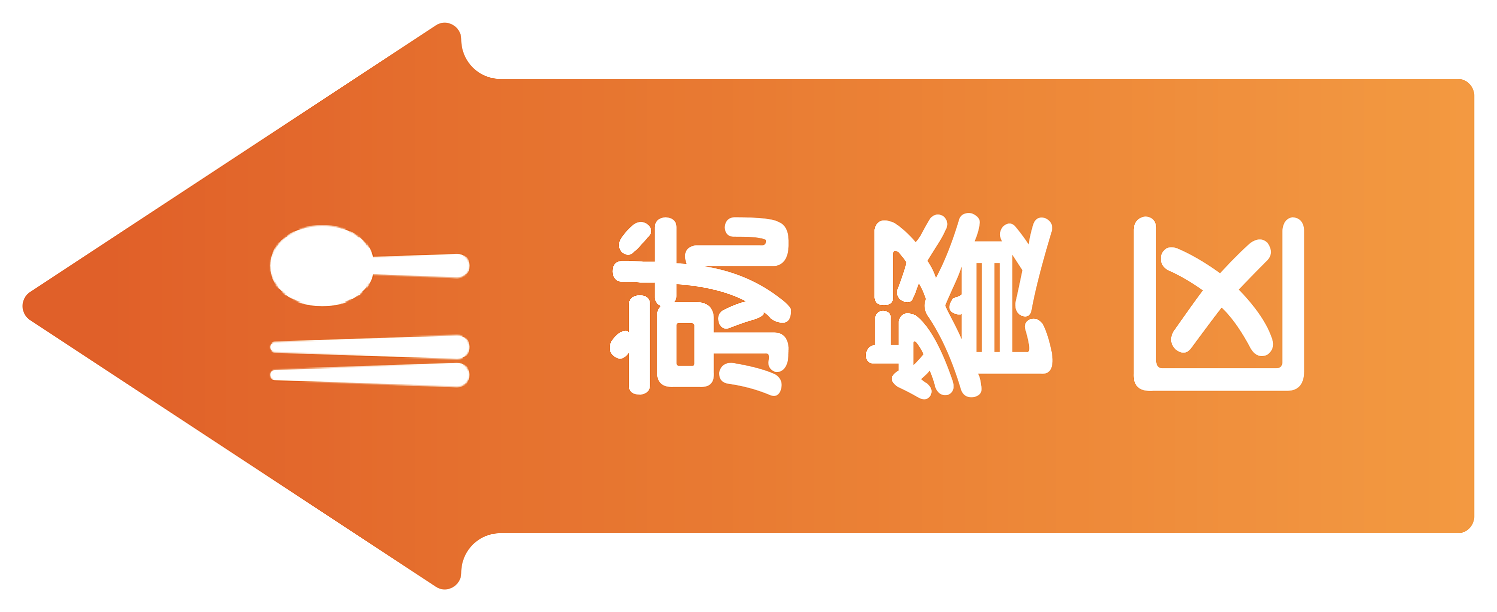 餐厅地贴,指引