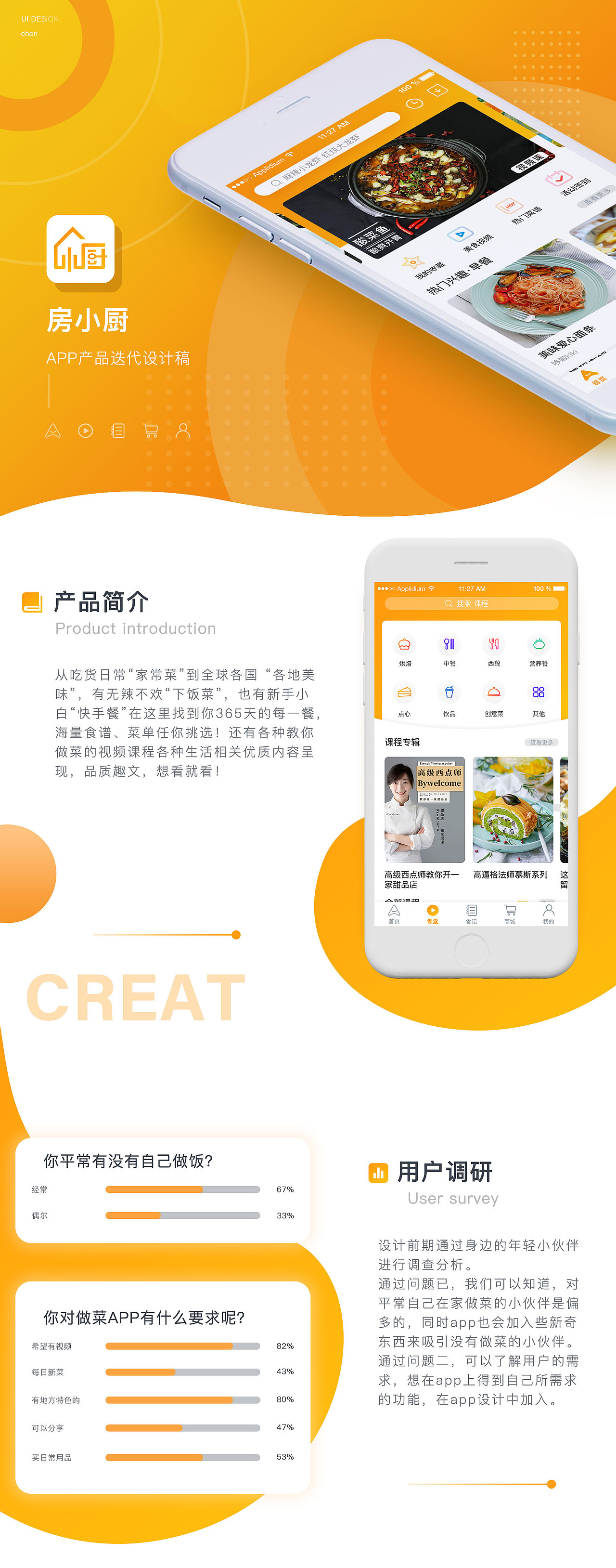 房小厨界面UI设计