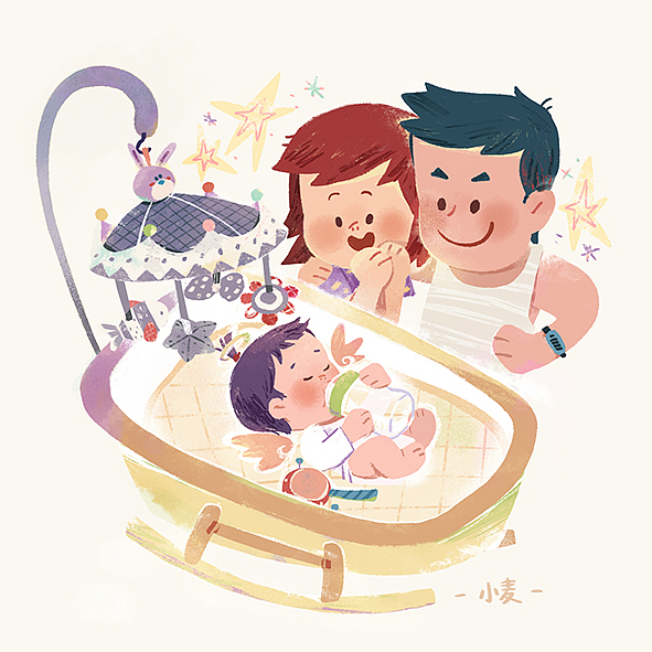 半岁宝宝养成记（图ZMjc5NDA3NjE2） - 创作习作 - 站酷设计师插画师小小麦原创素材 - 站酷ZCOOL