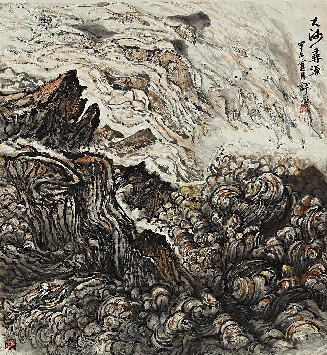 许飞国画作品