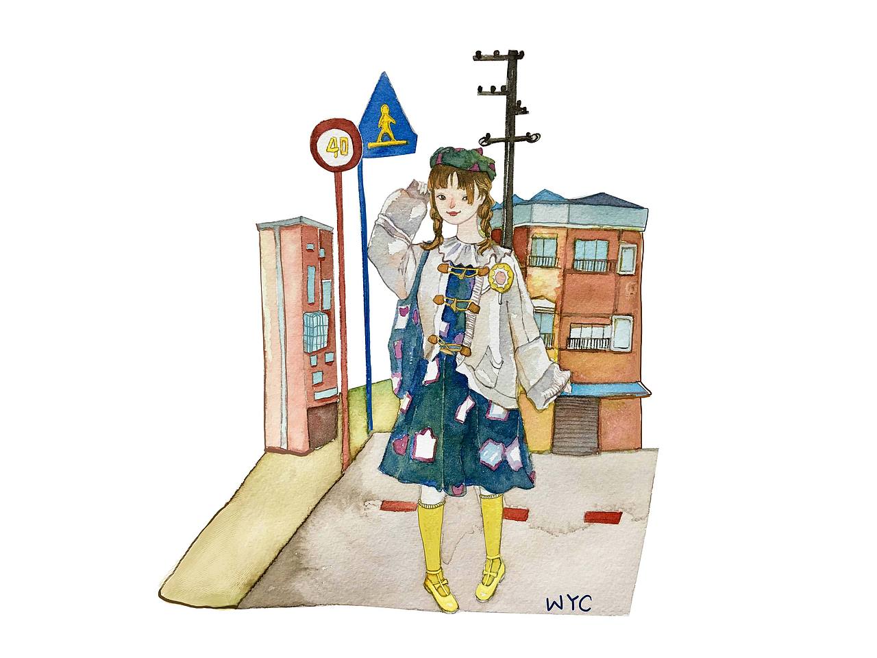 水彩插画少女系列（图ZMTEzNTgzMDUy） - 商业插画 - 站酷设计师儿童插画师原创素材 - 站酷ZCOOL