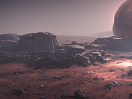 #AI創(chuàng)作實驗室#火星，太空基地