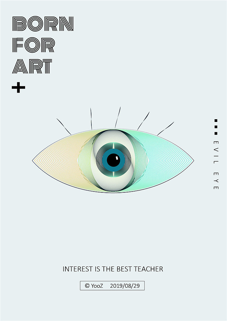 【日常練習】AI漸變線條海報設(shè)計（圖ZMTc0MzY0MzI0） - 海報 - 站酷設(shè)計師Yoo柳一一原創(chuàng)素材 - 站酷ZCOOL